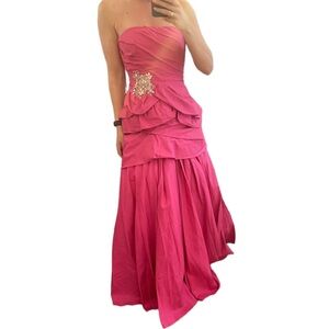 Jovani Strapless Gown Pink